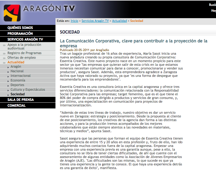 aragon TV Comunicacion Corporativa